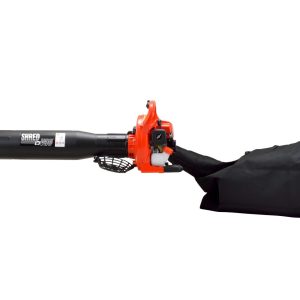 Leaf blower with shoulder strap and collection bag