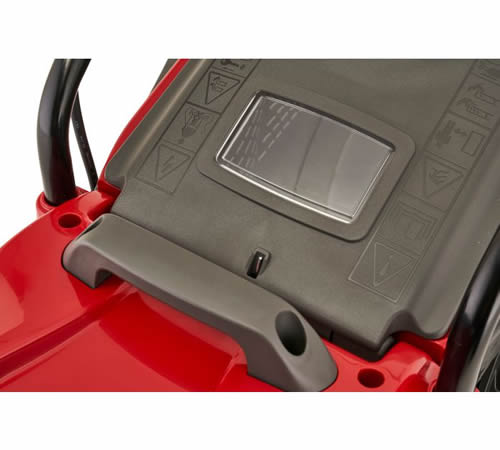 princess34el_box - Mowers Online Red ride-on mower control panel and steering wheel