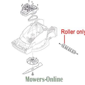 Lawn mower roller replacement part diagram