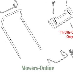 Throttle cable assembly diagram for lawn mower