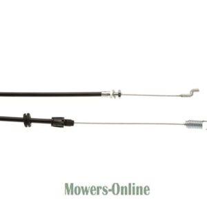 Lawn mower throttle and brake cables