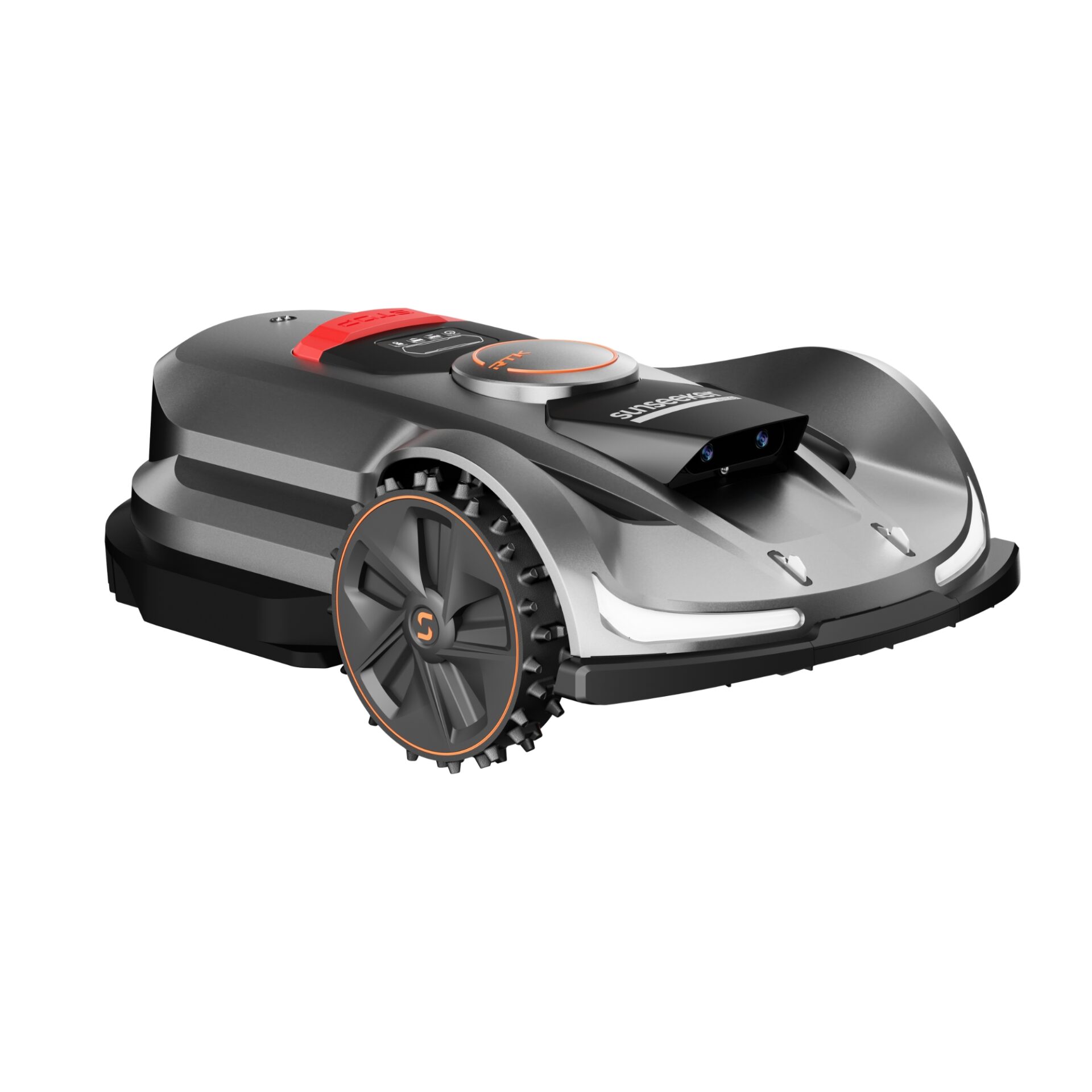 2ivov3tam52.jpg - Mowers Online Robotic lawn mower with gray and red top