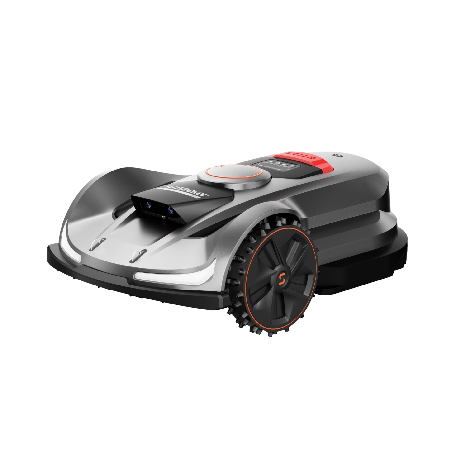 sbkg1lbthla.jpg - Mowers Online Robotic lawn mower with gray and red design