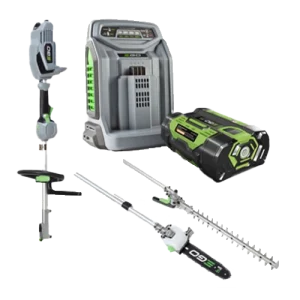 EGO cordless multi-tool system with battery and charger