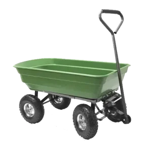 Garden cart with four wheels and handle