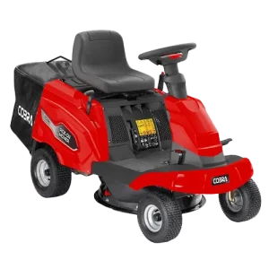 Cobra red petrol ride-on lawn mower