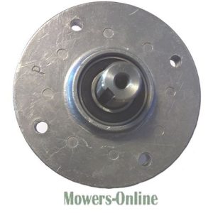 Deck spindle pulley for lawn mower