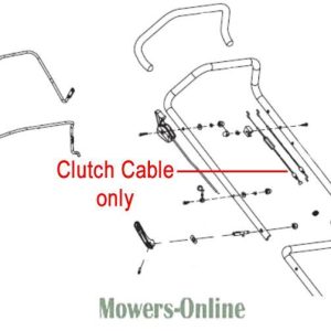 Clutch cable assembly diagram for lawn mower