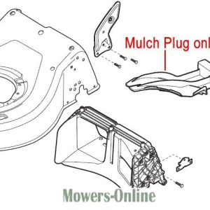 Lawn mower mulch plug replacement part diagram