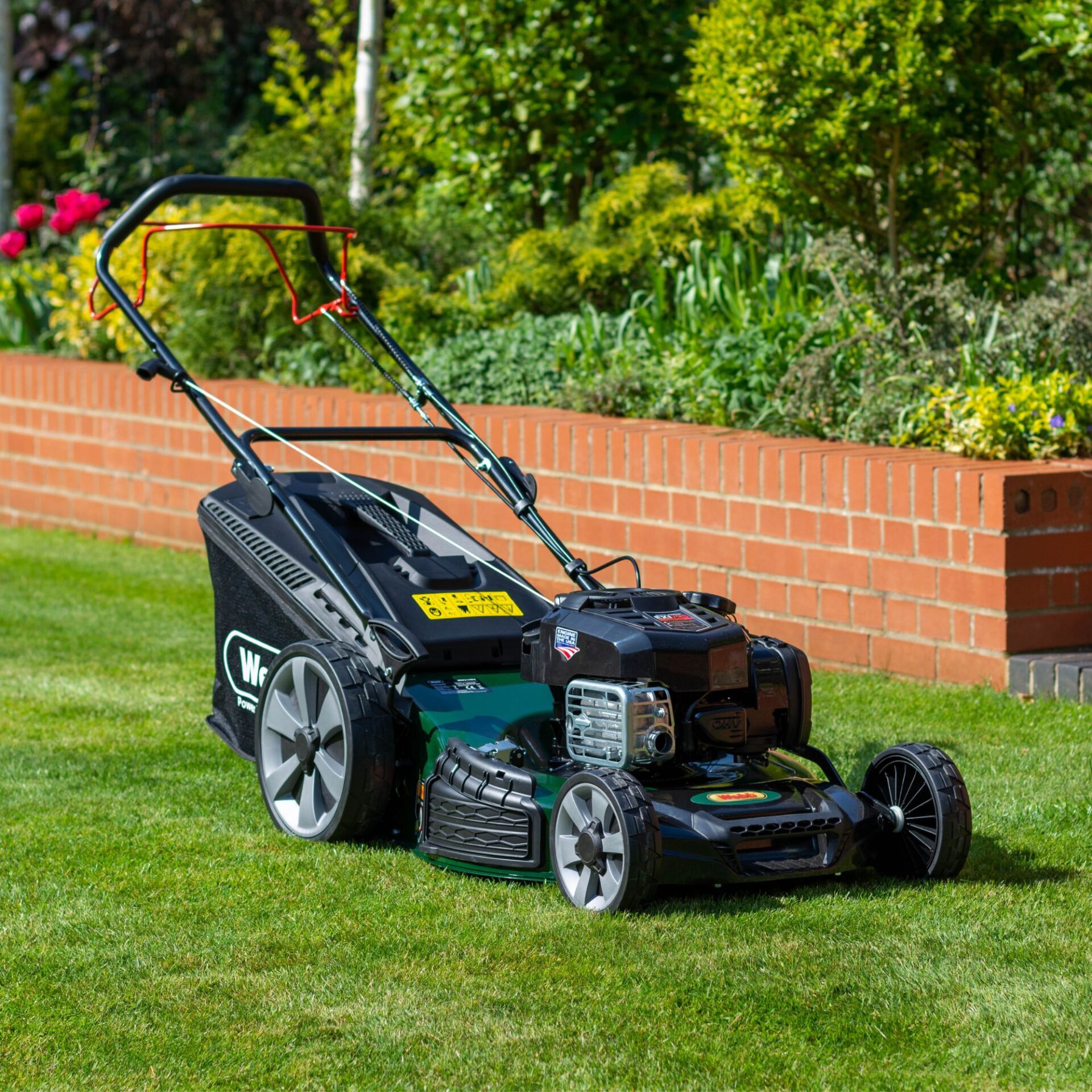 03uivyjmpaj.jpg - Mowers Online Black self-propelled lawn mower with mulching capability