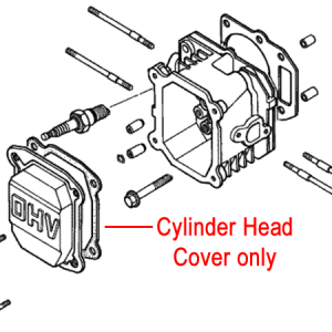 DHM engine cylinder head cover diagram.