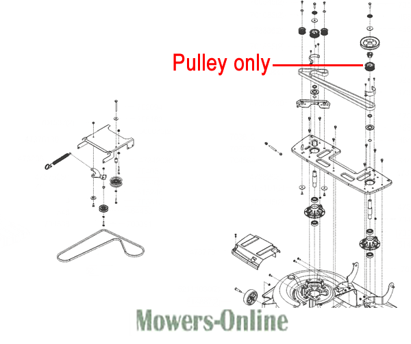 0c2omkrrx5m.png - Mowers Online Lawn mower pulley assembly diagram parts