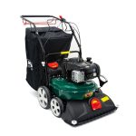 Self-propelled lawn vacuum with collection bag