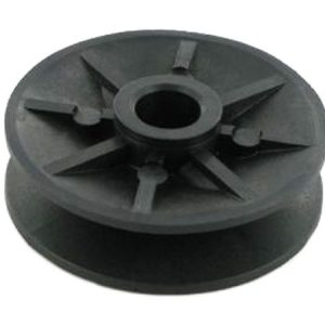 Rubber wheel pulley with fan blades