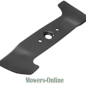 Lawn mower cutting blade with two holes