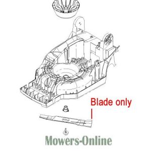 Lawn mower blade replacement part diagram