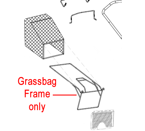 0qsj4n04ukc.png - Mowers Online Grassbag frame assembly diagram for lawn mower