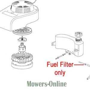 Fuel filter for small engine mower