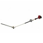 Long-reach hedge trimmer with gas-powered engine