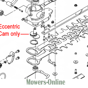 Hedge trimmer eccentric cam parts diagram