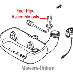 Fuel pipe assembly diagram for lawn mower