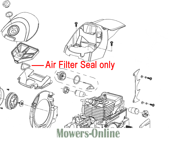 12ggui3pbmh.png - Mowers Online Engine air filter seal diagram and parts