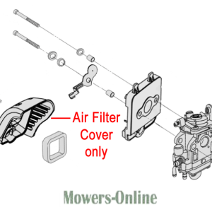 Carburetor air filter cover parts diagram