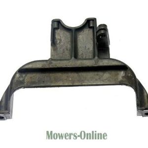 Lawn mower deck baffle plate with mounting brackets