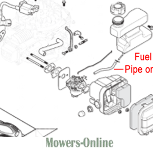 Lawn mower carburetor fuel pipe diagram