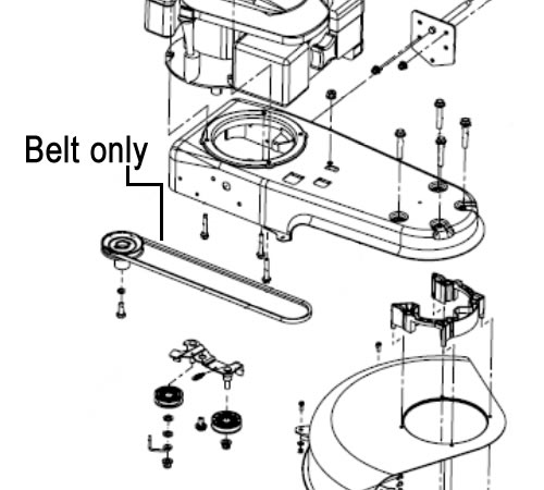 1bxduaazpa3.jpg - Mowers Online Lawn mower belt and pulley assembly diagram