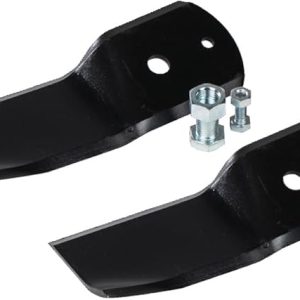 Pair of lawn mower mulch deflector chutes with hardware