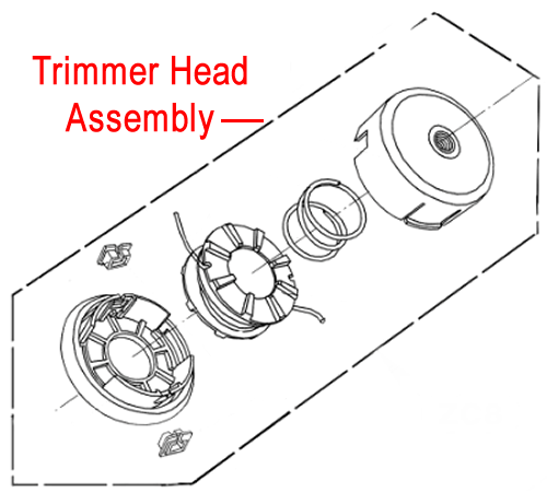 1ldk1la451v.png - Mowers Online Trimmer head assembly exploded view diagram