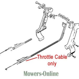 Lawn mower throttle cable assembly diagram