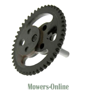 Lawn mower engine camshaft gear with shaft