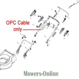 OPC cable parts diagram for lawn mower