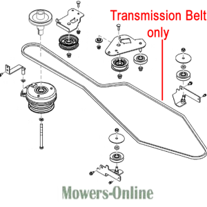 Transmission belt for lawn mower engine