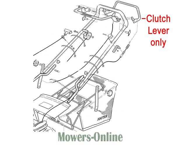 P - Mowers Online Clutch lever assembly diagram for lawn mower