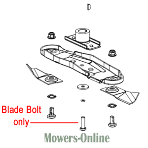 Blade bolt replacement part for lawn mower