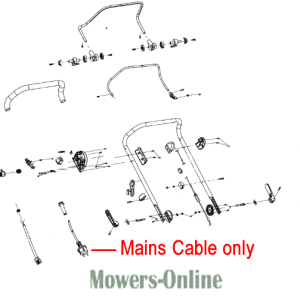 Mowers Online mains cable parts diagram