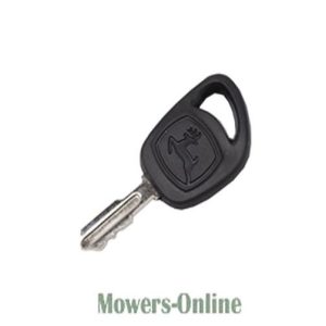 Black plastic key with metal shaft and teeth