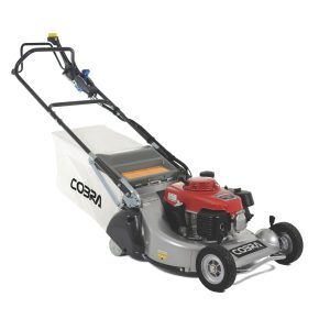 Cobra petrol push lawnmower with red engine