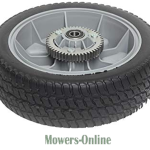 Lawn mower wheel with gear hub assembly