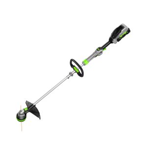 Cordless string trimmer with adjustable shaft
