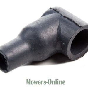 Rubber elbow pipe connector for lawn mower