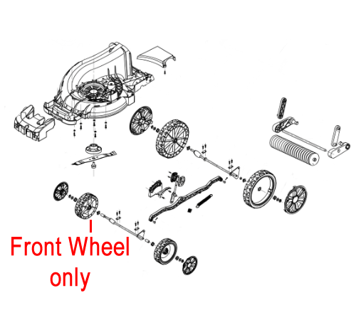 2mzh3db0hp0.png - Mowers Online Front wheel assembly parts diagram for stroller