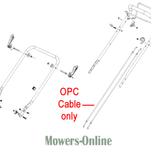 OPC cable for lawn mower parts diagram