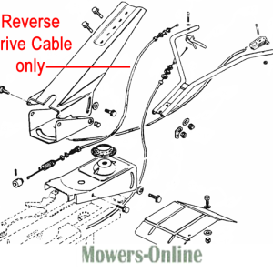 Reverse drive cable lawn mower parts diagram