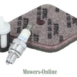 Lawn mower maintenance kit with spark plug and air filter