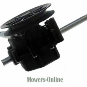 Lawn mower gearbox assembly with shaft