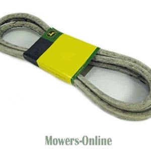 Lawn mower replacement belt with yellow stripe
